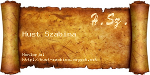 Hust Szabina névjegykártya
