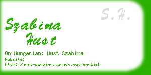 szabina hust business card